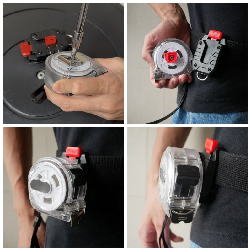 NEW Universal Tape Measure Quick-hanging Belt Clip for Tajima Milwaukee Digital Measuring Tape Laser Man Gift