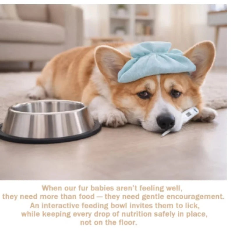 Anti-Choking Slow Feeder Dog Bowl Non-Slip 3/4 Cup - Lick Toy for Liquid Treats Bone Broth Yogurt