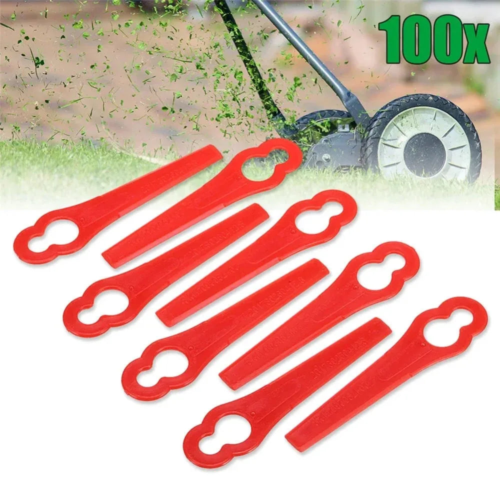 60-120pcs Plastic Cutter Blades For Electric Cordless Grass Trimmer Strimmer Tool Grass Trimmer Blades Replacement Garden Tool