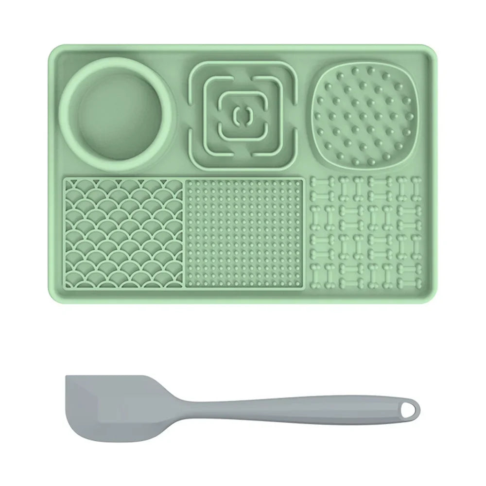 Silicone Lick Mat with Suction Cups - Butter & Peanut Pad