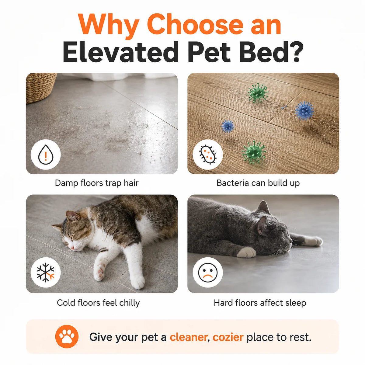 Elevated Pet Camping Bed - Foldable Hammock Cot for Small Pets - photo 2