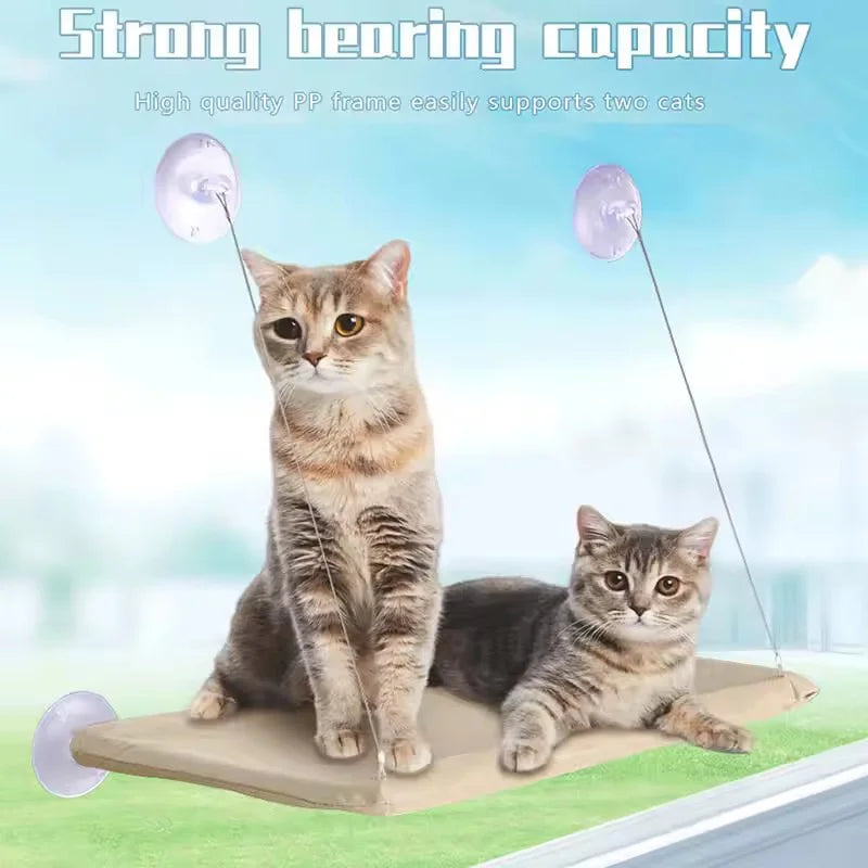 Cat Window Hammock Bed — Suction-Cup Space-Saving Perch for All Seasons