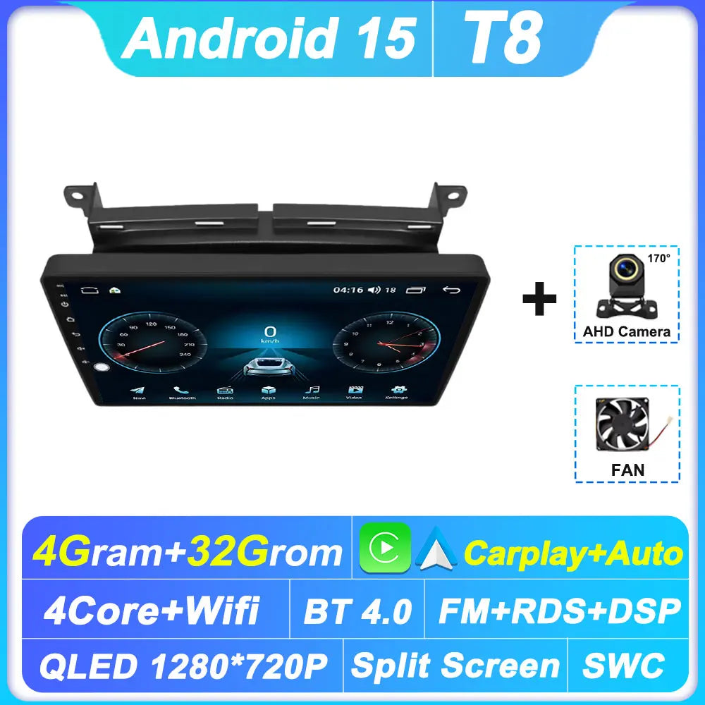 9 Inch 2 Din For Fiat 500 2016 2017 2018 2019 Carplay 4G Autoradio 360° Camera BT Smart Car Systems Carplay Auto Screen 5G Wifi