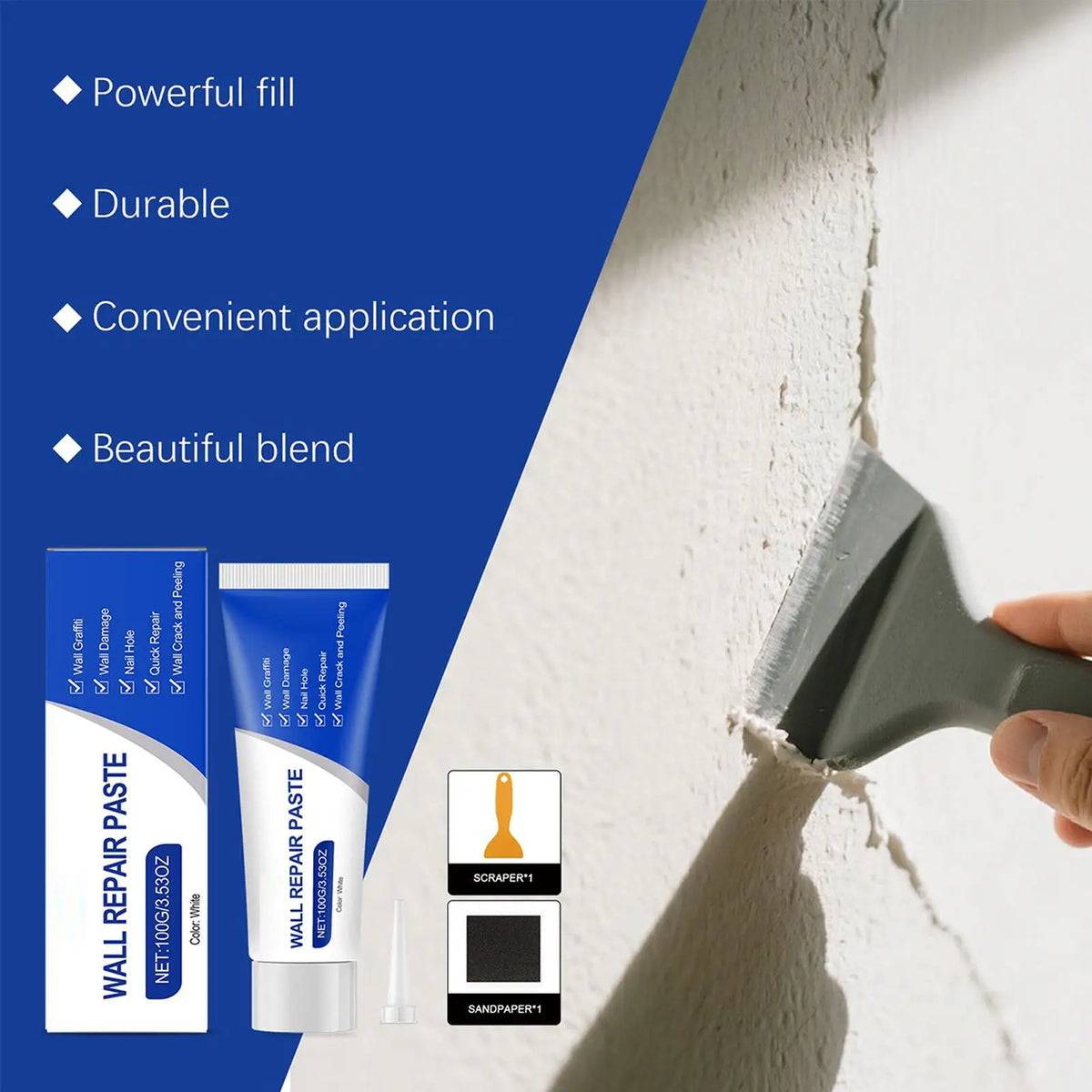 Wall and Drywall Hole Repair Kit with Mending Putty - view 9