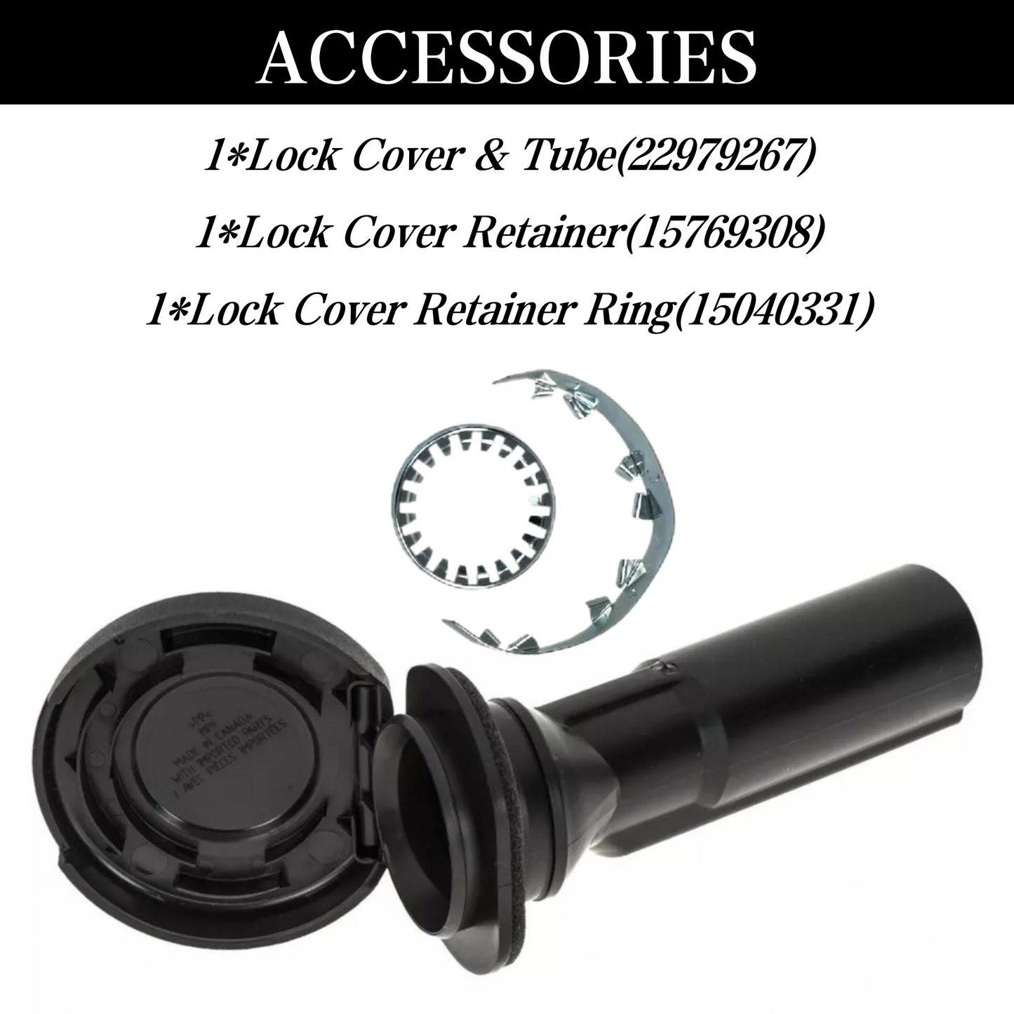 Spare Tire Hoist Lock Cylinder & Tube (22979267) — Chevrolet Silverado & GMC Sierra (2014–2018)