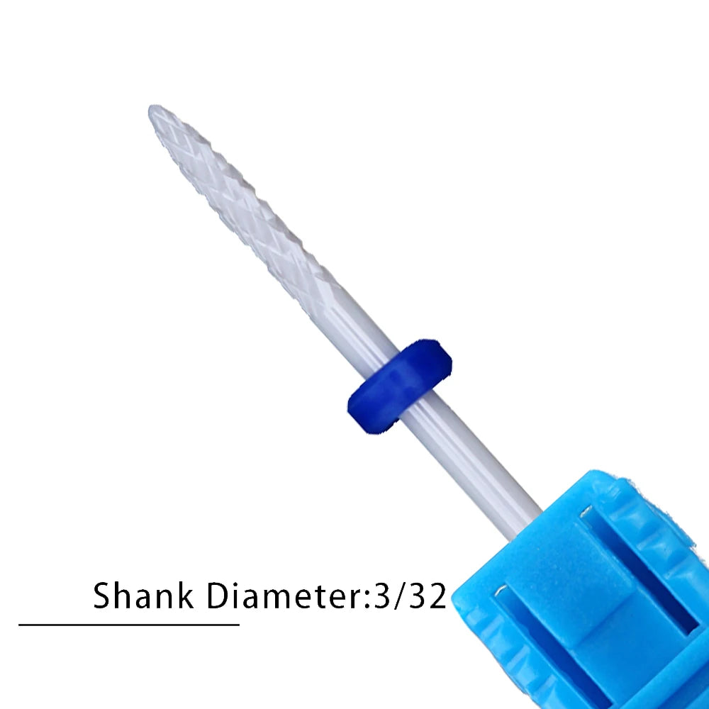 Nail Drill Bits Flame Ceramic Cutters for Manicure Electric Pedicure Nail Bits Gel Polish Remover Files Burr Nail Accessories