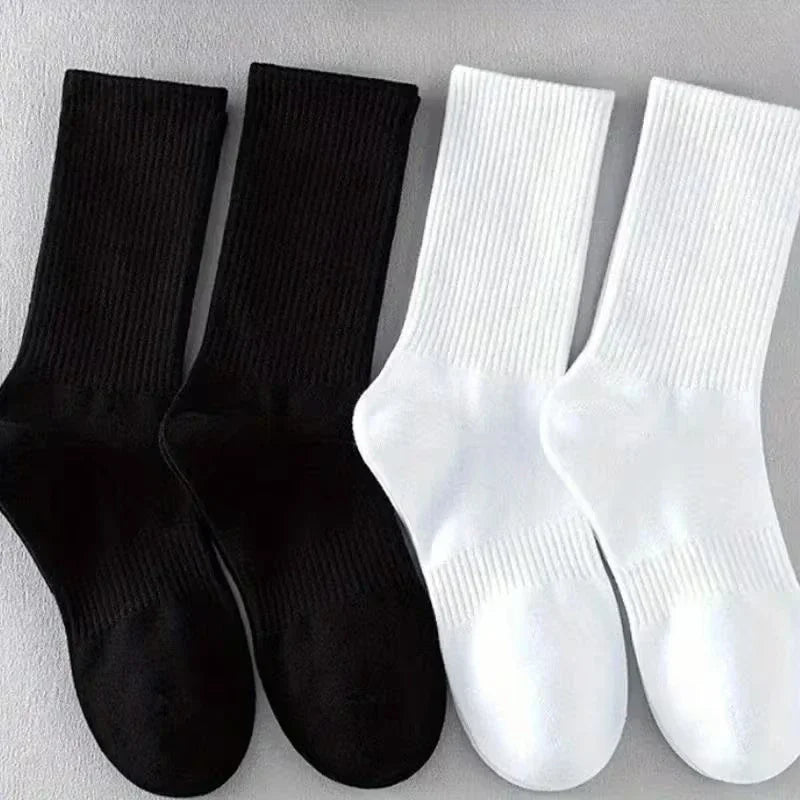 Men's Cotton Crew Socks — White, 1 & 10-Pair Packs, Plus Size