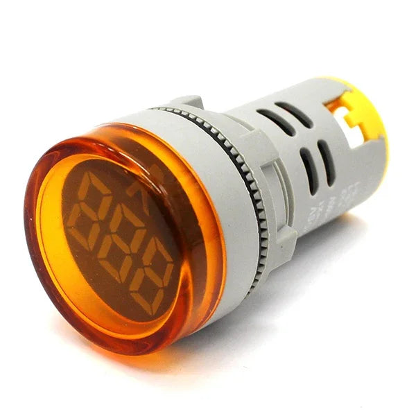 Mini LED Digital Display Voltmeter Alternating Current 60V-500V Digital Display Indicator Aperture 22mm Signal Lamp