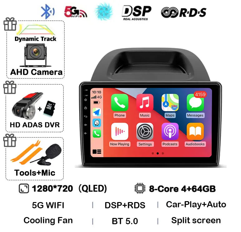 Android 16 Car Radio For Ford EcoSport Eco Sport 2017 2018 - 2023 Carplay Auto GPS Navigation 2 Din Player WIFI+4G Stereo Video