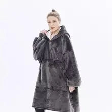 Oversized Sherpa Blanket Hoodie - Wearable Flannel Blanket - photo 16