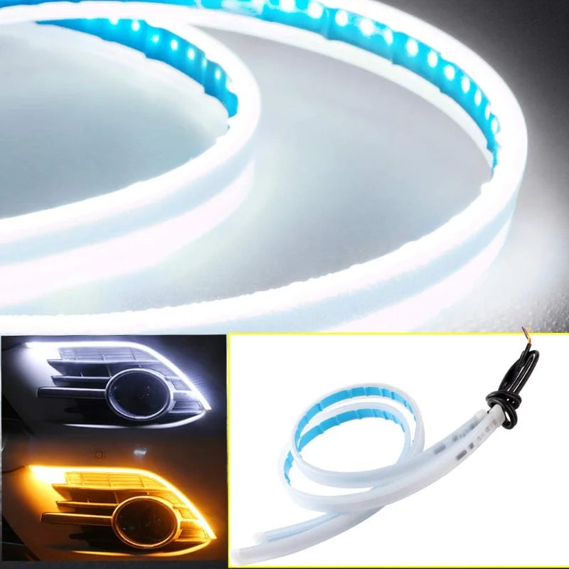 1.5m Car Daytime Running Light Strips, Car Hood Strip Light, Universal Dynamic Scan Start Up Hoodbeam Kit, for Cars,SUVs, Trucks