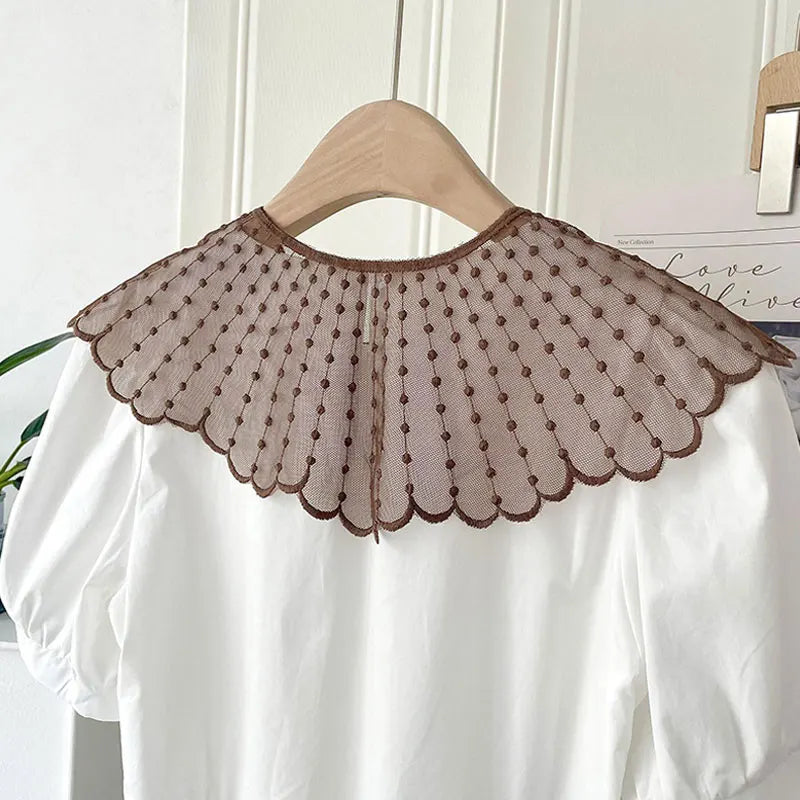 Detachable Fake Collar Fashion Lace Decorative Shirt Dress Fake Collar Dickey Collar for Women Blouse