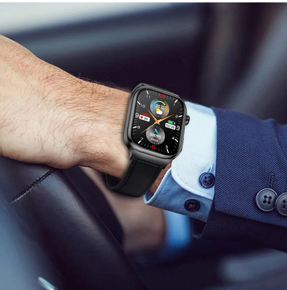 GUHUAVMI 2026 AI Health Smartwatch – ECG+HRV, Blood Pressure, Uric Acid & Blood Lipid Monitor | 2.04" AMOLED Sapphire | Bluetooth Calling | Men & Women