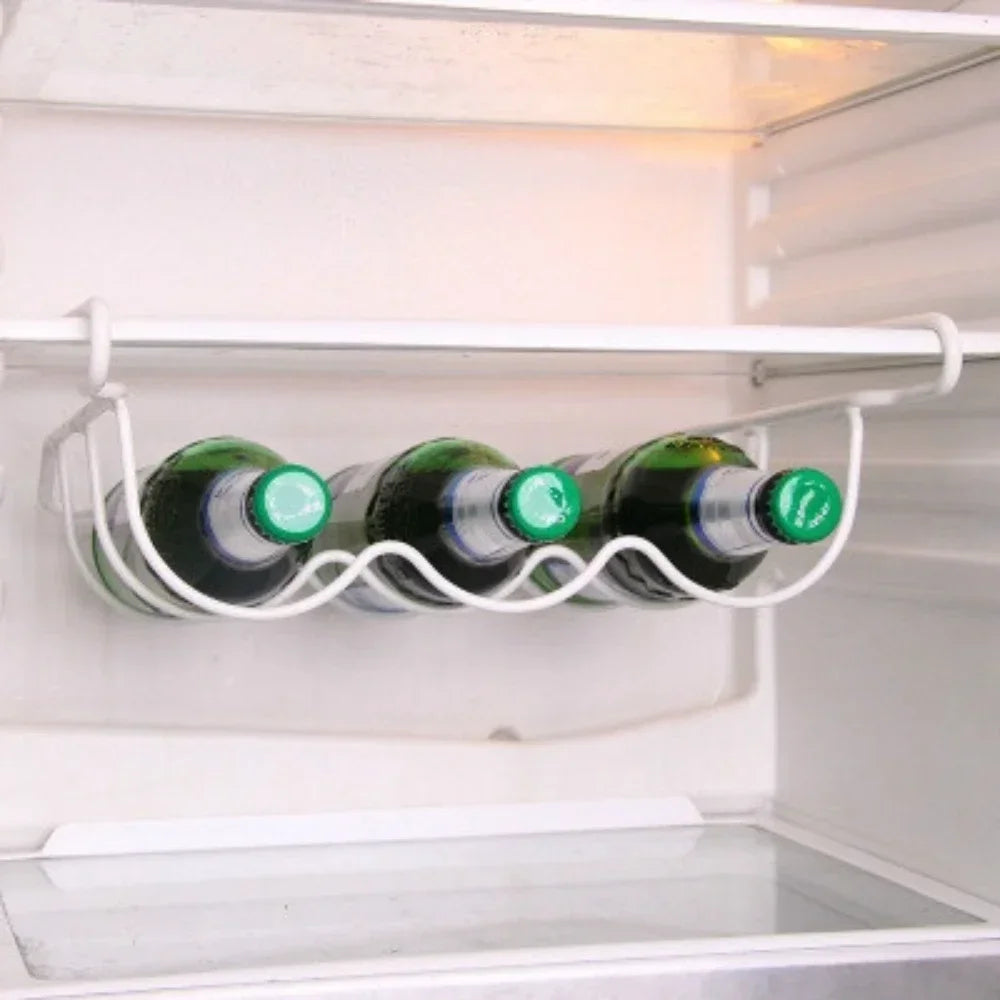 Fridge Wine and Beer Bottle Rack - Stackable Refrigerator Organizer - photo 5
