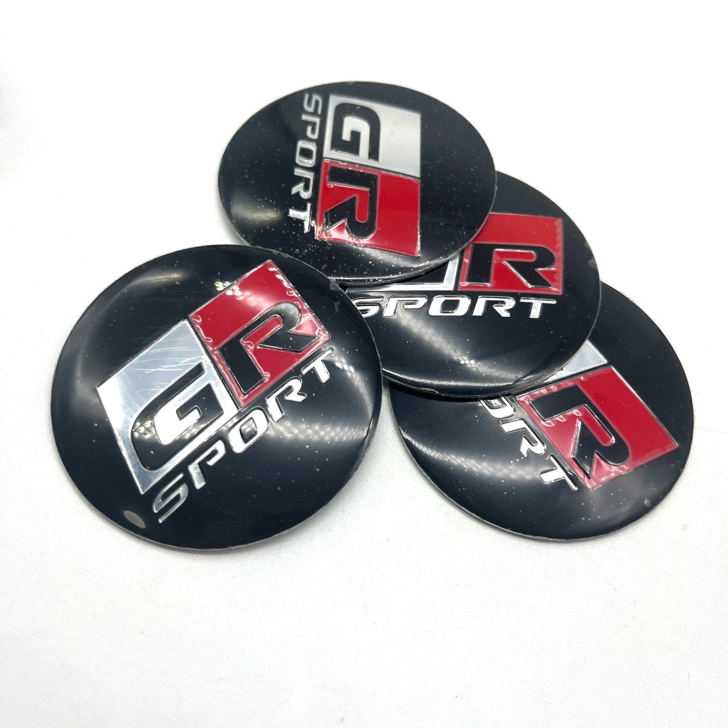 4pcs 56mm 60mm 65mm Universal Car Wheel Center HubCap Sticker ABS 3D GR Sport Badge Emblem Sticker Car Styling Auto Accessorie