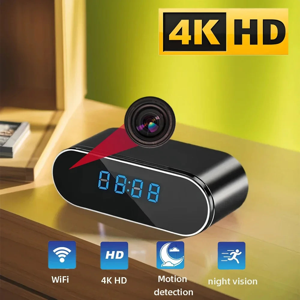 4K Clock Camera — WiFi Home Security with Night Vision