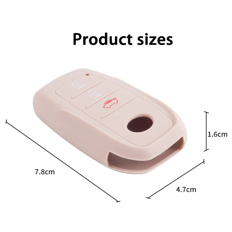 Car Key Silicone Case For Toyota Highlander Land Cruiser Riez 86 Rav4 Prado Innove Camry Hilux 3 Buttons Remote Key Supplies