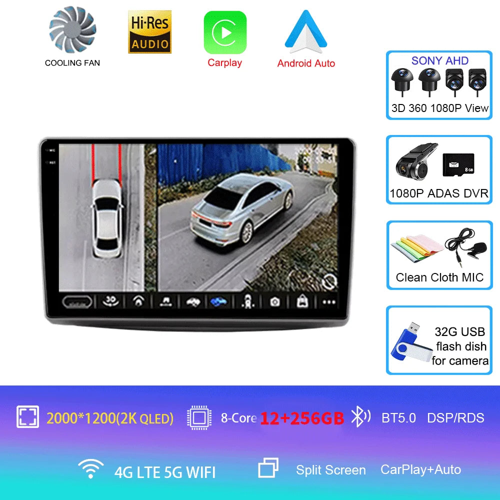 Car Radio For Alfa Romeo MiTo 2008 - 2016 Multimedia Video Player Wireless Carplay And Wireless Android Auto Portable Universal