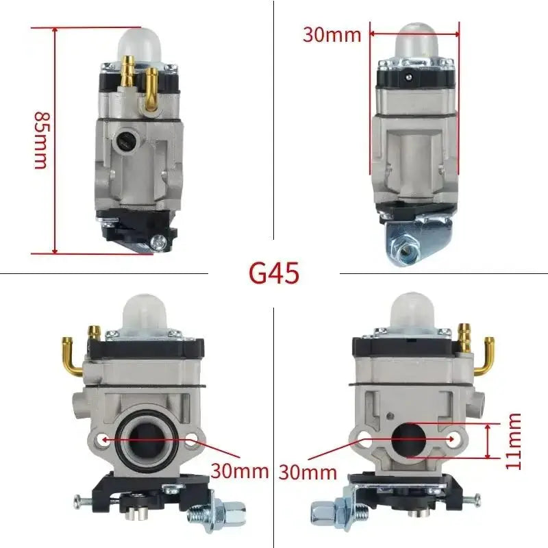 11mm Carburetor Carb 2-Stroke for 22cc 26cc 33cc 34cc Pocket Bikes Chainsaw Mower Hedge Trimmer Brush Cutter
