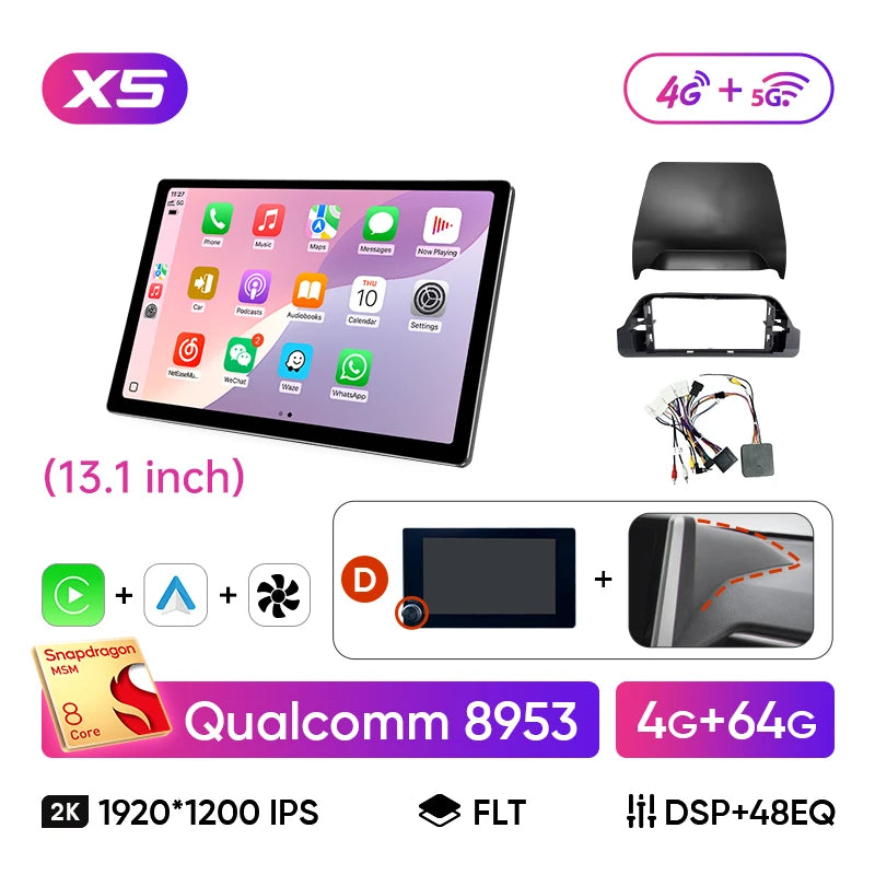 Ainavi 13.1 Car Multimedia For Toyota RAV4 2020 2021 2022 2023 2024 XA50 Android Auto Wireless Carplay 4G Car Radio 2K Screen