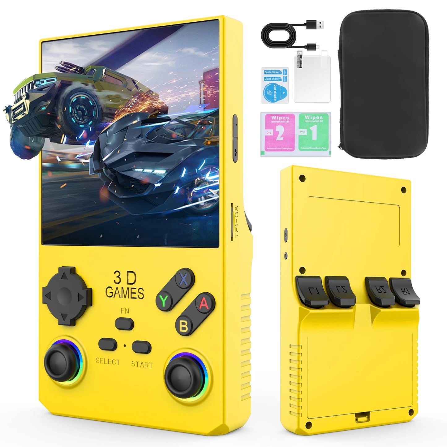 2026 V40MAX Handheld Game Console 4'' IPS Screen 4000mah Battery Joystick RGB lighting Effect 256GB with more than 40000 games