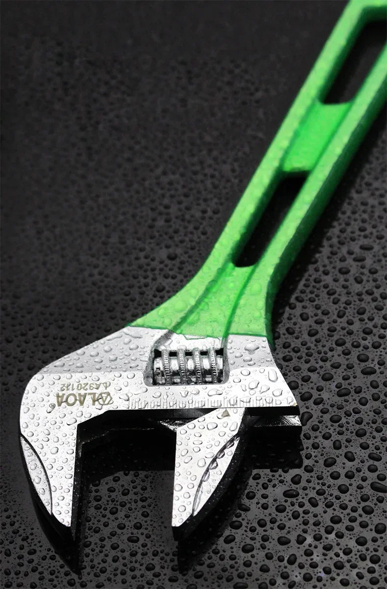 LAOA Short Handle Wrench Adjustable Light Weight Large Open Spanner 6" 8" 10" 12" Repair Tool