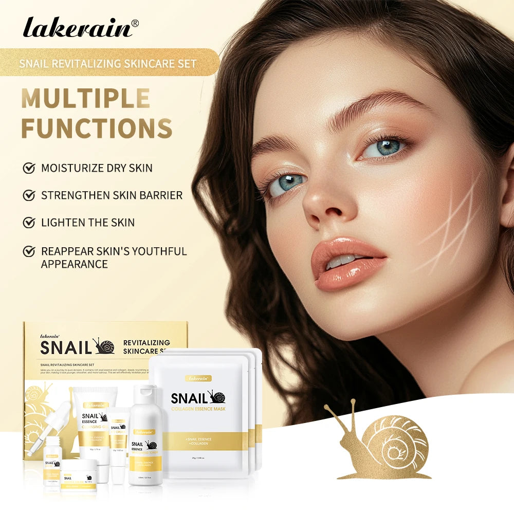 Snail Collagen Skin Care Set Deeply Nourishing Skin Long Lasting Hydrating Deep Cleaning Improve Elasticity Face Care Kits