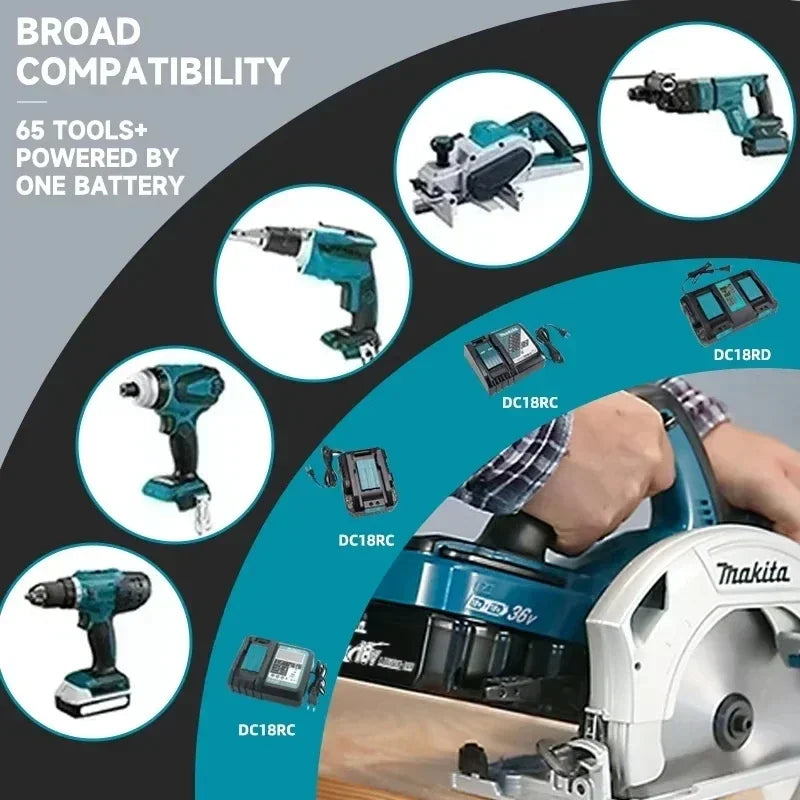 100% original Makita 18V battery 6AH BL1840BL1830b BL1850b BL1850BL1860BL1815 Replace lithium battery.