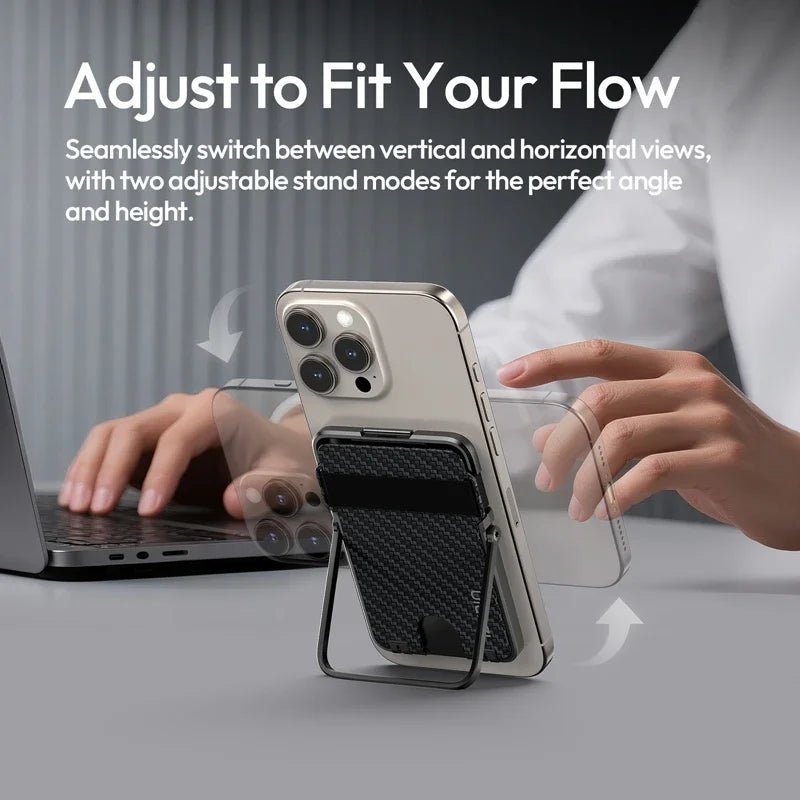 Original Ulanzi ML25 Aluminum Alloy Cardholder Phone Stand Double Side Magnetic Ring Portable Anti Scratch Foldable Fit
