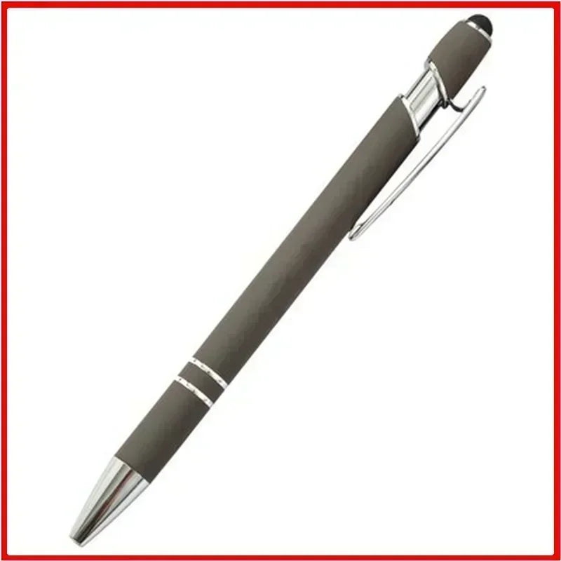 20-200 Pcs Custom Logo Metal Ballpoint Pen Text Engraving Touch Screen Advertising Pen Office School Private Customization Gift
