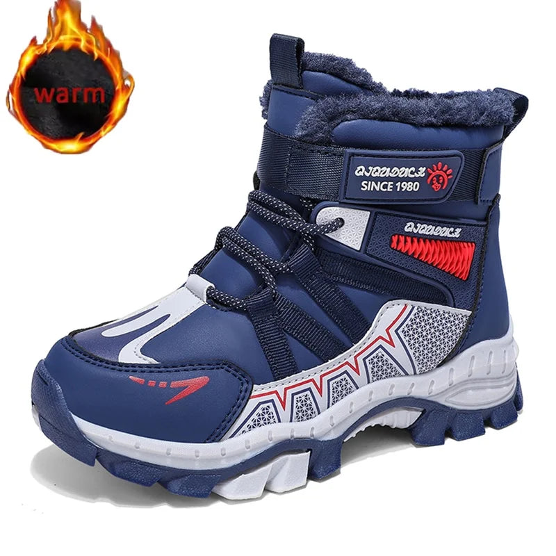 Kids High-Top Snow Boots - Plush Lined Anti-Slip Hiking Boots - photo 8