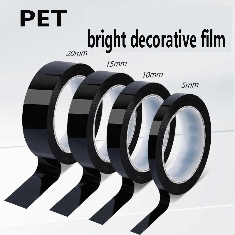Car modified color film, High brightness black carbon fibrous PET car interior and exterior sticker, body mid net modification