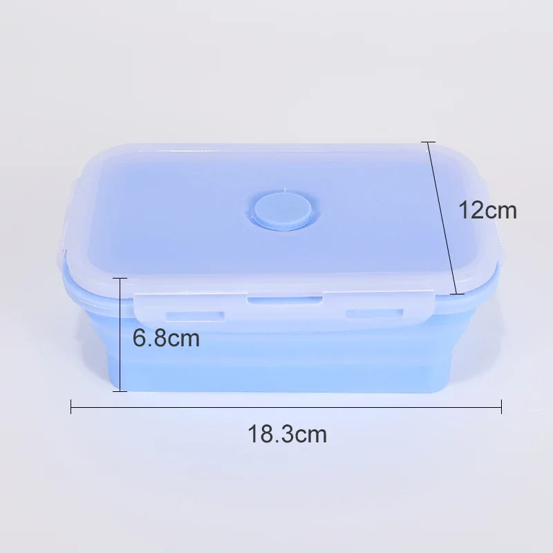 Collapsible Silicone Lunch Box - Stackable Food Storage Containers