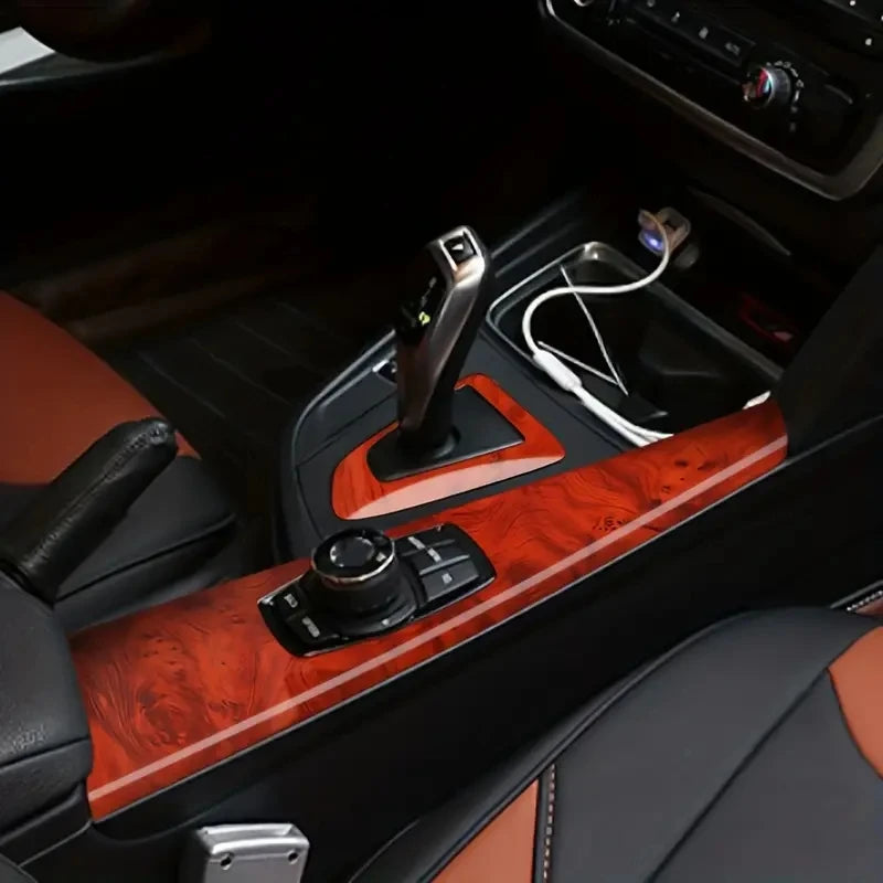 Wood Grain Vinyl Wrap — Self-Adhesive Car Interior Film, DIY Trim