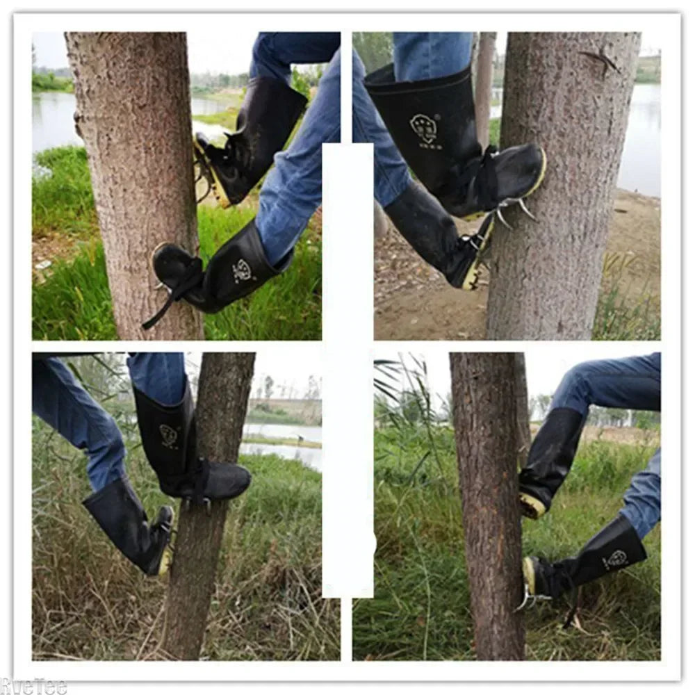 Tree Climbing Spikes — 5-Claw Steel Pole Climbing Gaffs, Adjustable