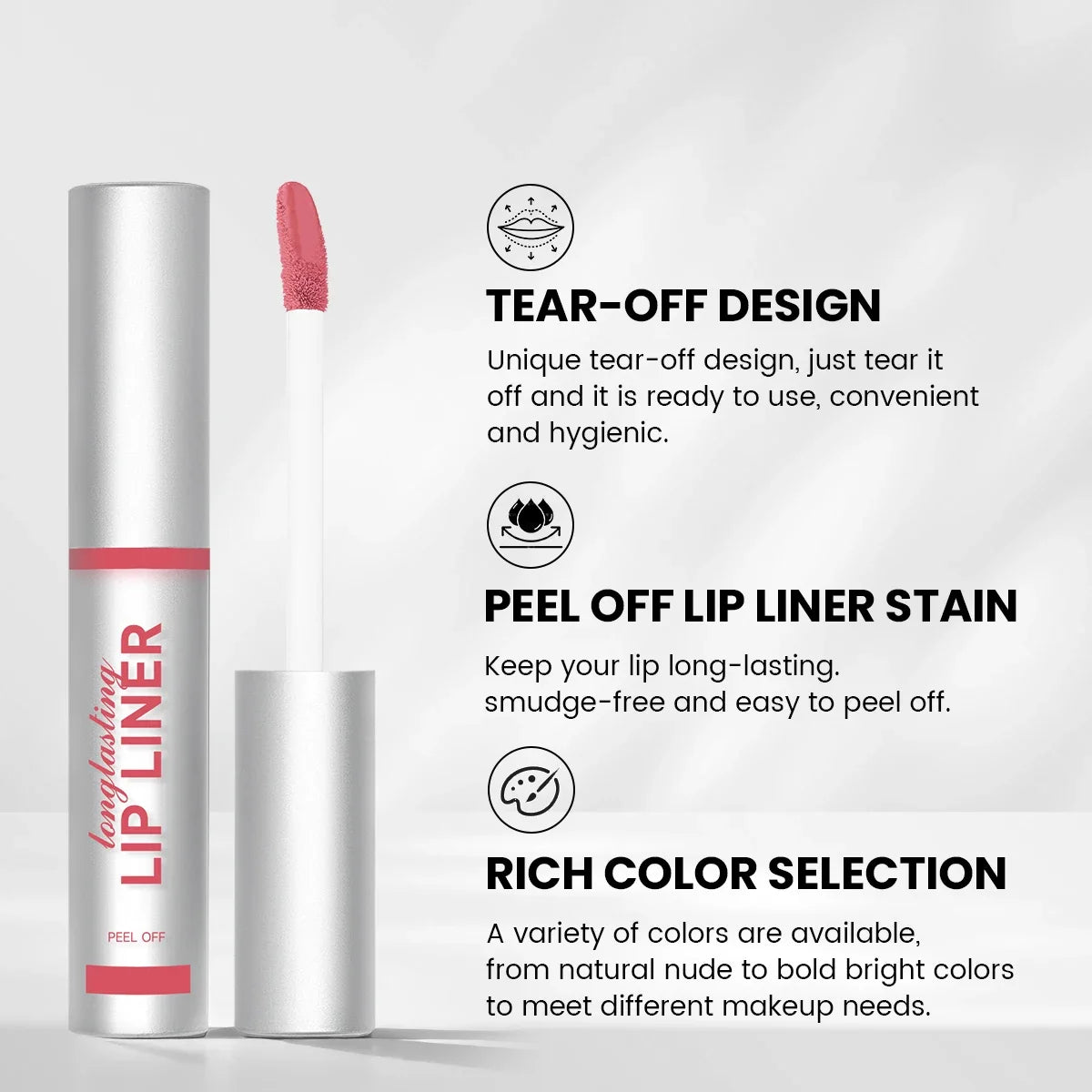 1PC Lip Liner Peel Off Tattoo Lipgloss Long Lasting Matte Lip Tint Contour Tear-off Lips Stain-Easy To Create Daily Makeup