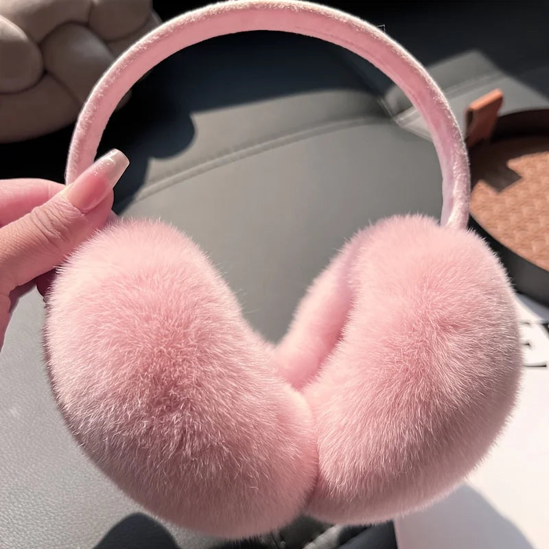 Plush Earmuffs for Women, Winter Warm Faux Fur Ear Warmers, Fashionable Ear Muffs for Cold Weather, Outdoor Skiing & Daily Wear,