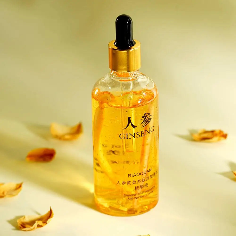 Ginseng Gold Polypeptide Essence Anti-Wrinkle Moisturizing Face Serum Deep Nourishing Skin Care Brightening Firming Facial Care