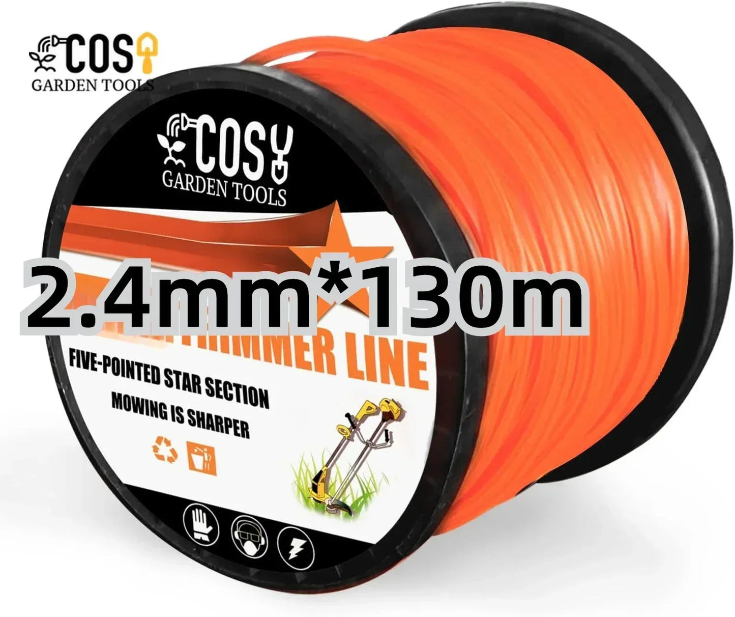 3.0mm/4.0mmBrush Cutter Sharp Rope Grass Mower Pentagram Nylon Mowing Trimmer Line Trimmer Head String Grass Trimmer Roll Line