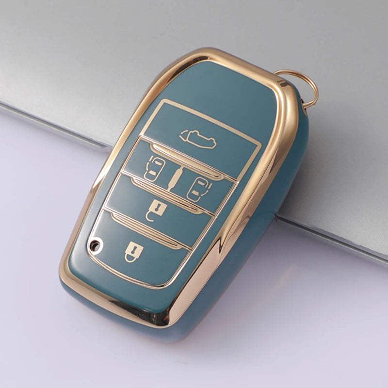 2 3 4 Buttons TPU Car Key Case Cover for Toyota Land Cruiser 200 300 Fortuner Camry Prado Crown TLK 200 Yaris Cross Hilux Innova