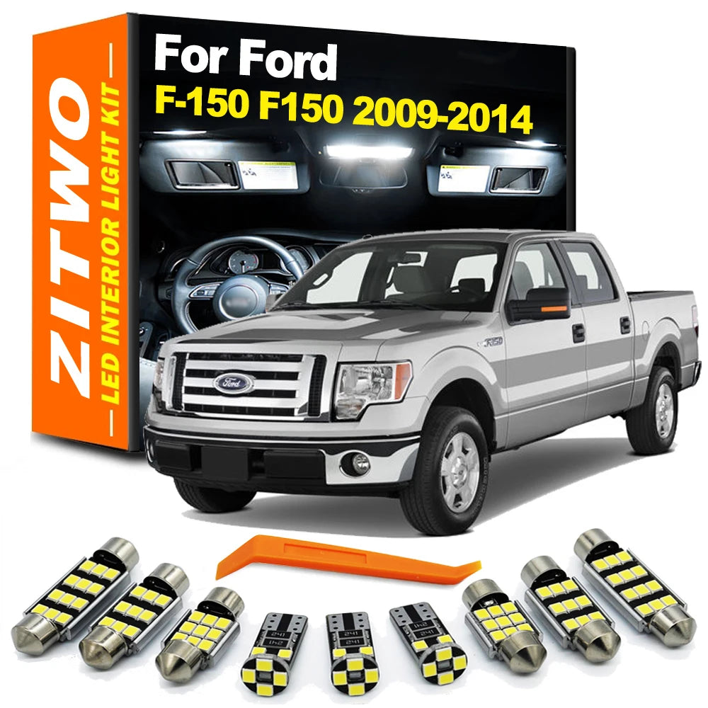 13-Piece LED Interior Light Kit for Ford F-150 2009–2014
