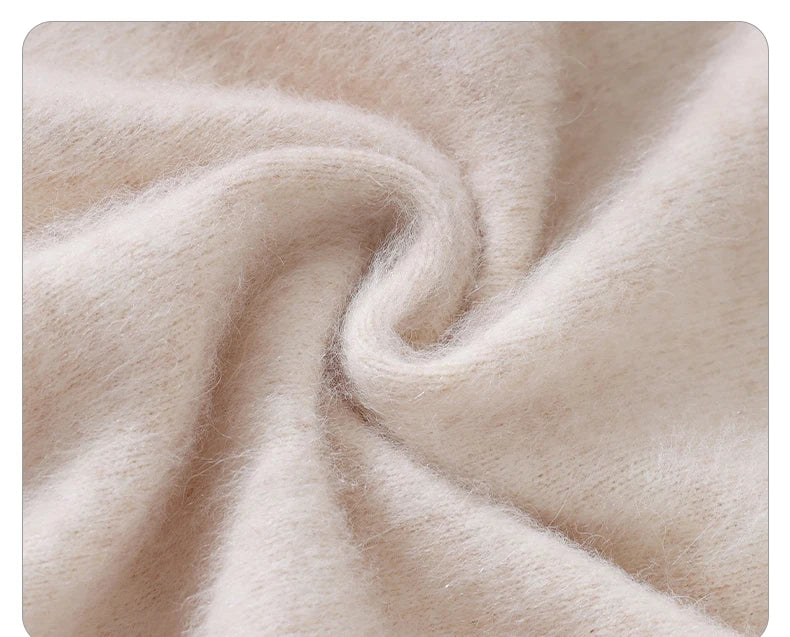 Women's High Collar Knit Sweater, Thick Pullover