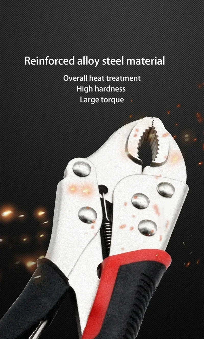 5 Inch Locking Pliers Set Curved Jaw Straight Long Nose Multi Function Welding Tool For DIY Repair Clamp Vise Grip