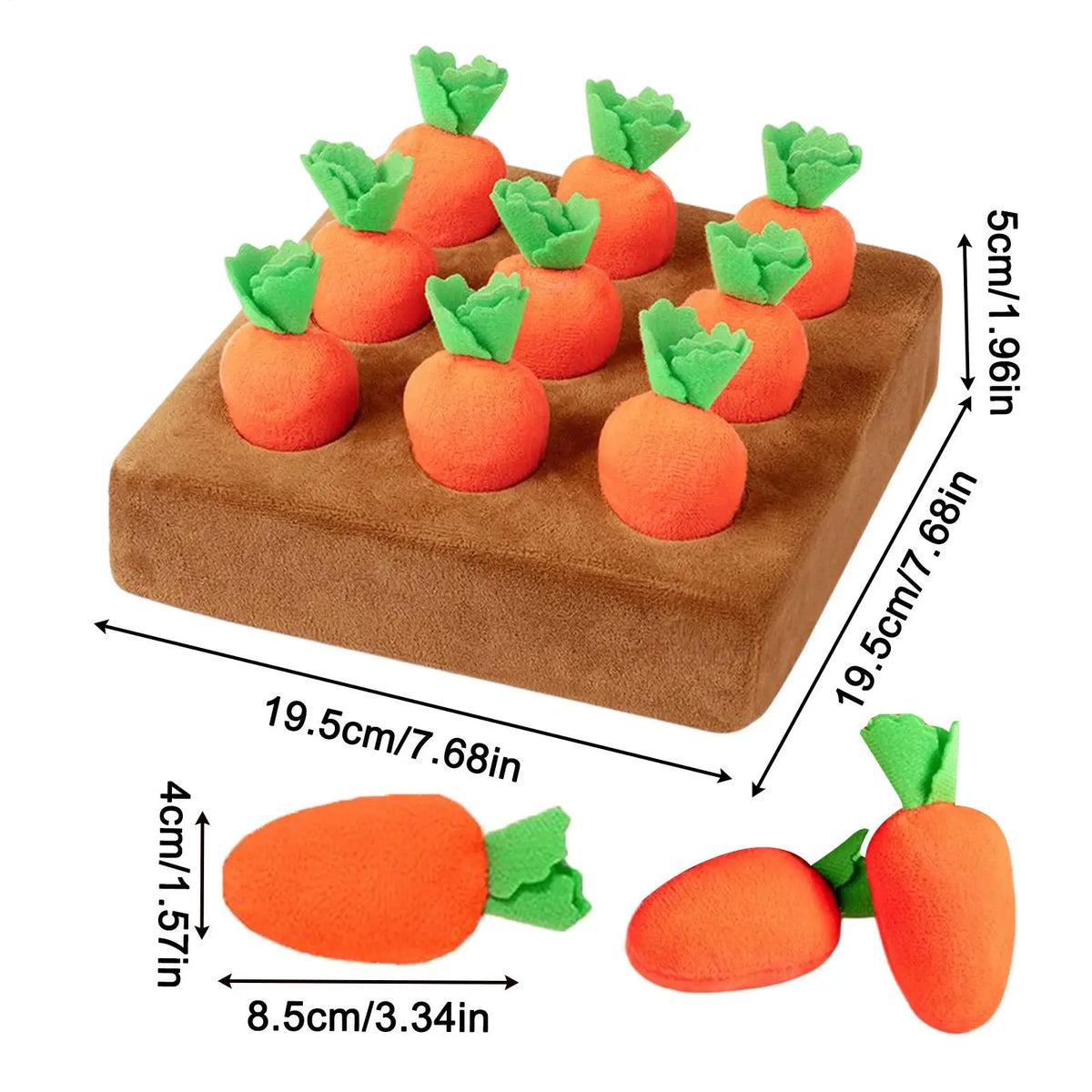Plush Carrot Sniffing Mat - Slow Feeder for Dogs – photo 6