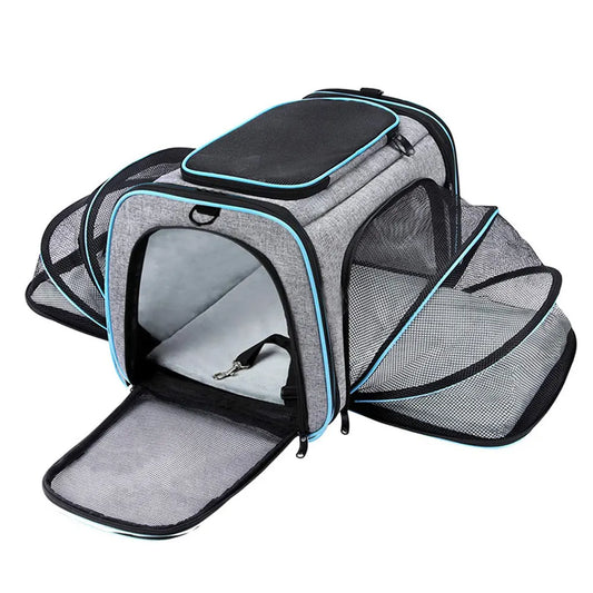 Foldable Pet Carrier Bag - Safety Zip Travel Carrier