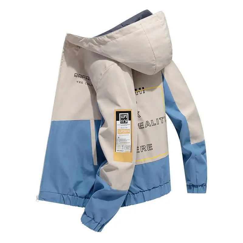 Spring Autumn 2024 Men's Jacket New Cyberpunk Print Casual Zip Jacket Functional Style Casual Work Jacket Fashion Sports Jacket