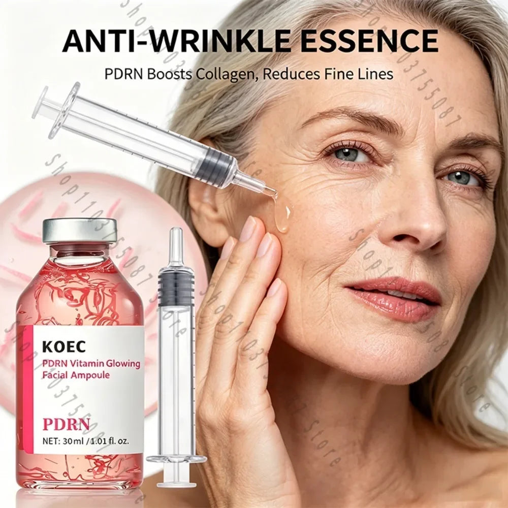 HF703 30ml Soothing Facial Ampoule Serum, Vitamin Hydrating Anti-Wrinkle Essence Restore Elasticity for Dry Aging Skin
