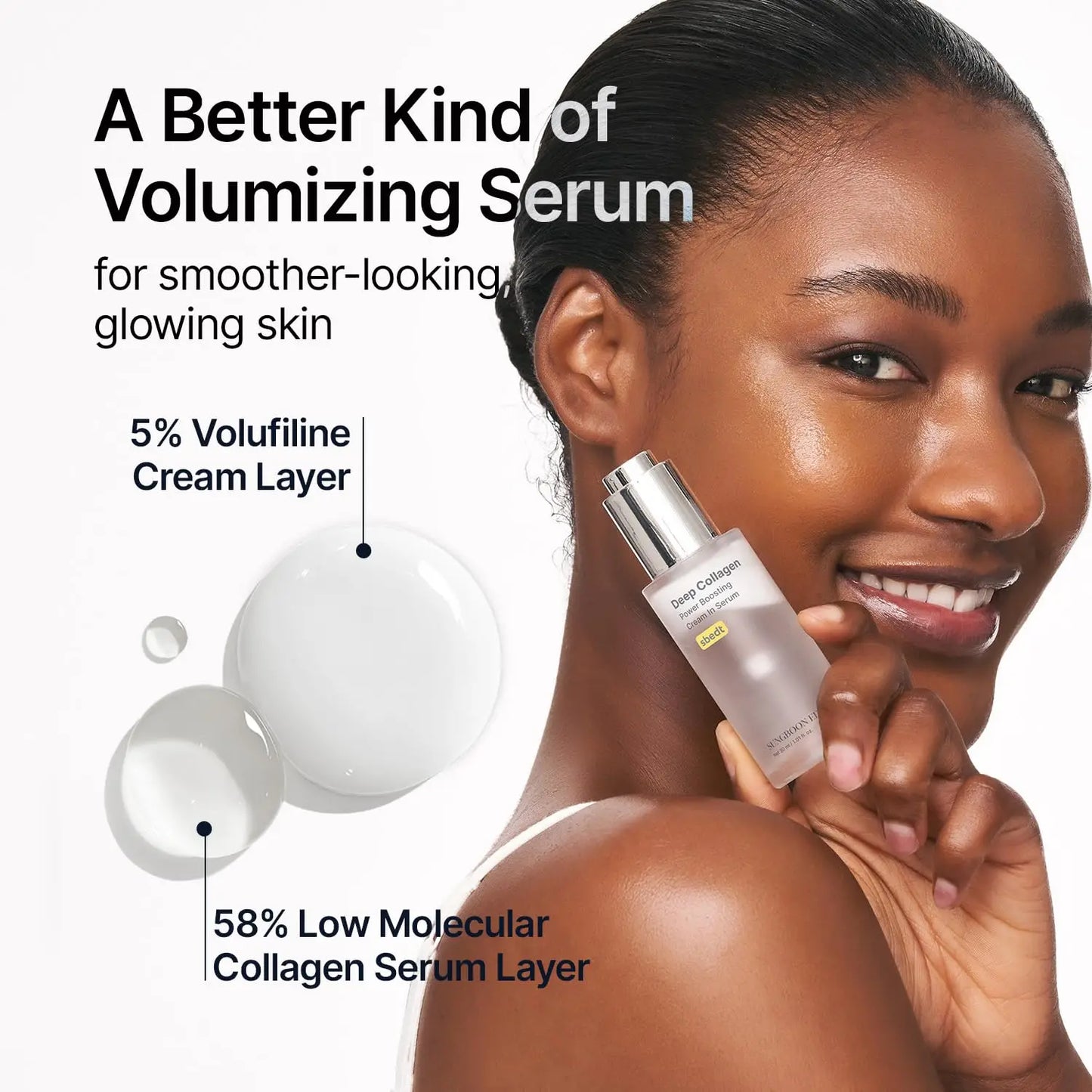 SUNGBOON EDITOR Deep Collagen Serum – Volufiline, Collagen & Niacinamide | Hydrating & Smoothing Korean Skincare