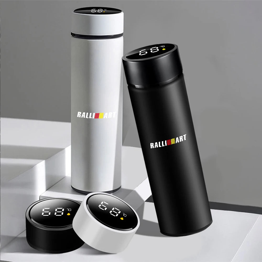 Stainless Steel Car Badge Thermos Mug Leak Proof Thermo Cup Smart Thermos Kettle For Mitsubishi Ralliart Pajero Eclipse Asx L200
