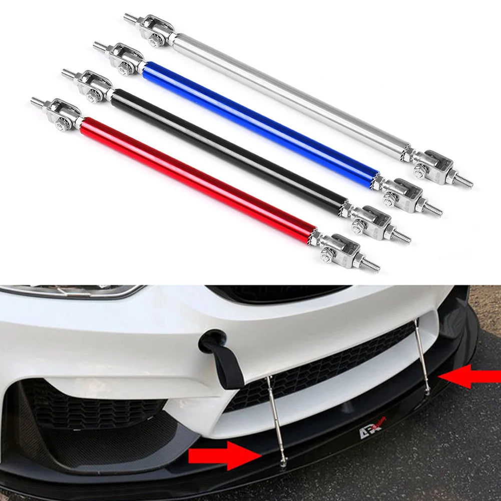 2PCS Car Splitter Rods Racing Adjustable Front Rear Bumper Lip Support Strut Brace Tie Pull Bar Kit 75/100/150/200mm Universal